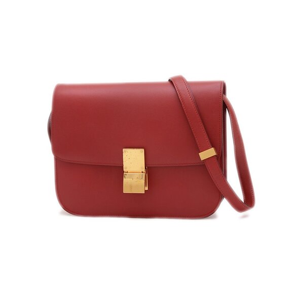 CELINE Red Shoulder Bag - Picture 1 of 8